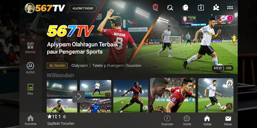 Tampilan menarik dari gameplay dalam aplikasi olahraga 567TV.