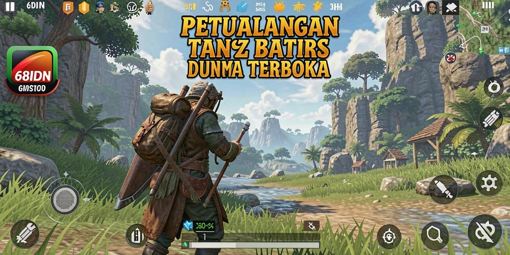 Screenshot gameplay menunjukkan petualangan mendebarkan dalam dunia terbuka.