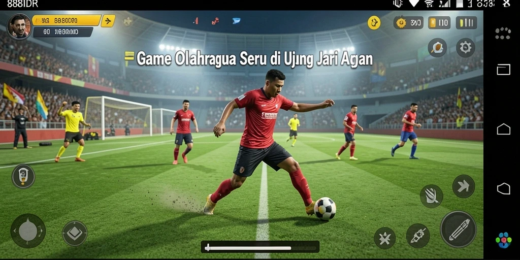 Tampilan utama gameplay 888IDR dengan aksi olahraga yang seru.