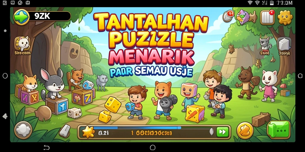 Screenshot gameplay 9ZK yang menampilkan tantangan Puzzle seru.