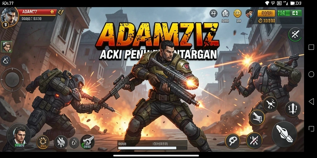 Screenshot <strong>ADAM77</strong> menunjukkan aksi seru dalam pertempuran yang mendebarkan.