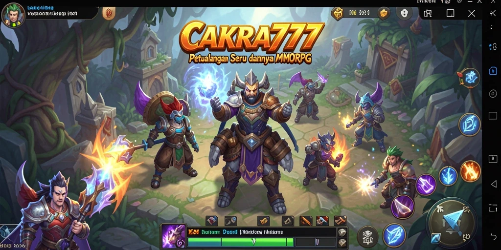 Tampilan gameplay utama CAKRA777 yang menakjubkan dalam MMORPG.