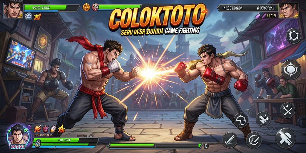 Gameplay seru COLOKTOTO menunjukkan pertarungan antar karakter yang mendebarkan.