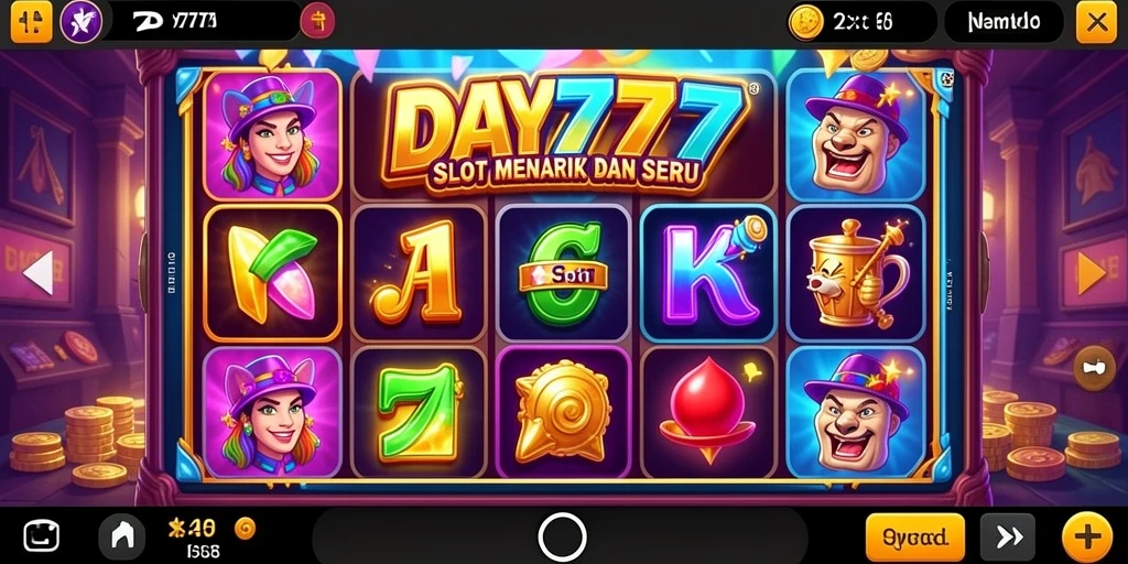 Tampilan gameplay Slot yang menarik dan interaktif di DAY777.