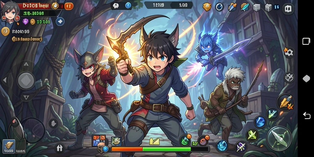 Gameplay mendebarkan dengan karakter anime yang menawan.