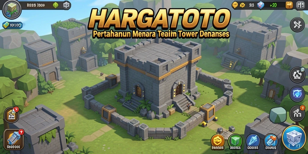 Gameplay HARGATOTO menara pertahanan yang penuh strategi dan tantangan.