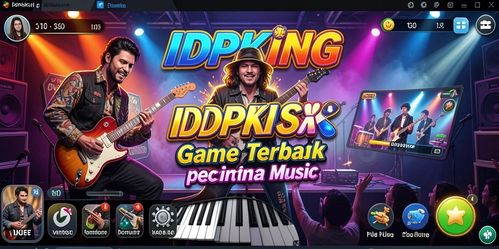 Tampilan gameplay <strong>IDPKING</strong> menunjukkan aksi seru dengan irama musik yang menantang.