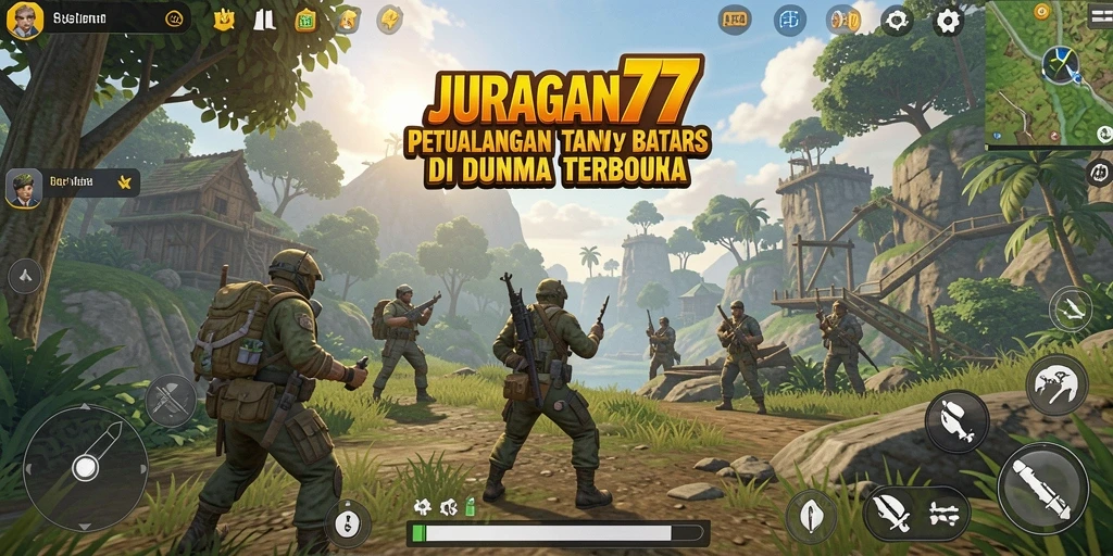 Tampilan gameplay JURAGAN77 yang menakjubkan di dunia terbuka.