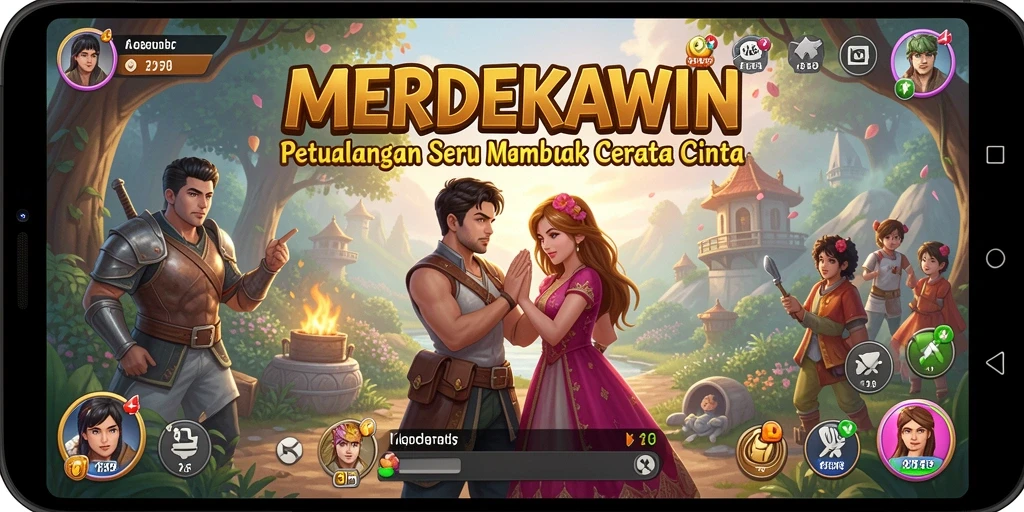 Tampilan gameplay MERDEKAWIN yang menakjubkan dengan karakter yang hidup.