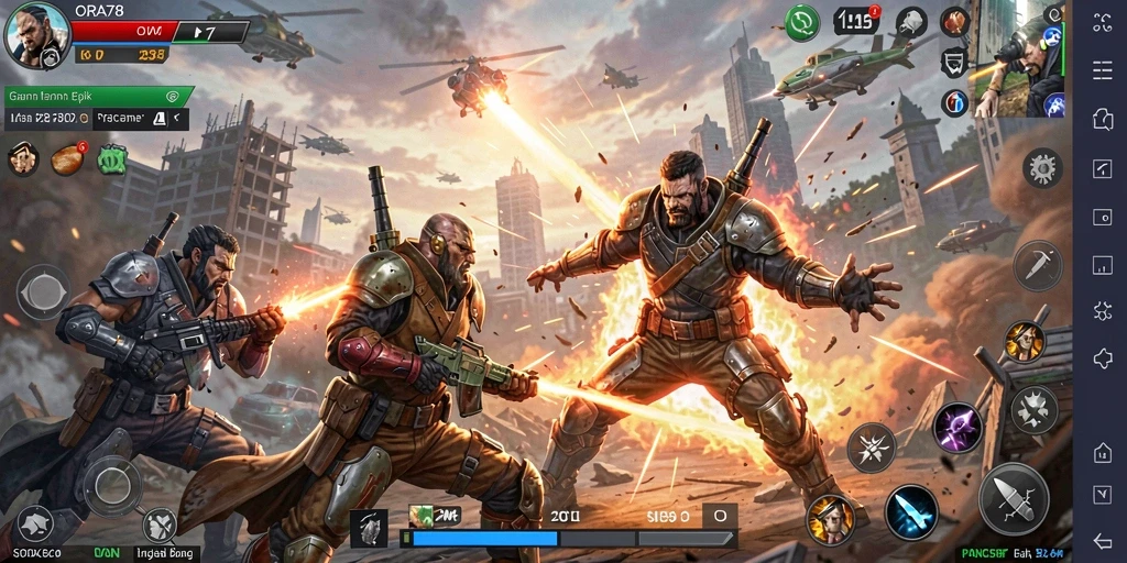 Tampilan seru gameplay ORA78 yang penuh aksi dan pertarungan.