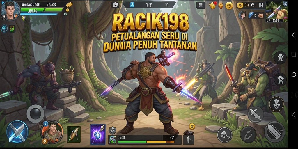 Tampilan gameplay <strong>RACIK198</strong> yang epik dalam petualangan yang menantang.