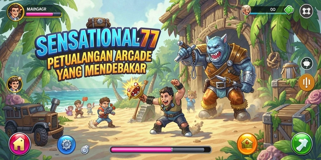 Screenshot gameplay SENSATIONAL77 memperlihatkan aksi cepat dan grafis yang mengagumkan.