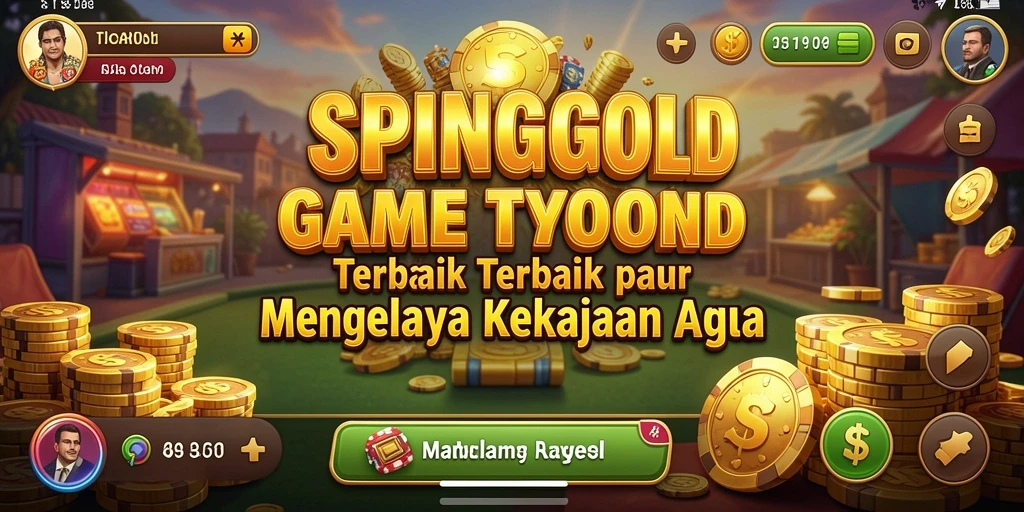 Tampilan screenshot utama SPINGOLD menampilkan gameplay Tycoon yang seru.