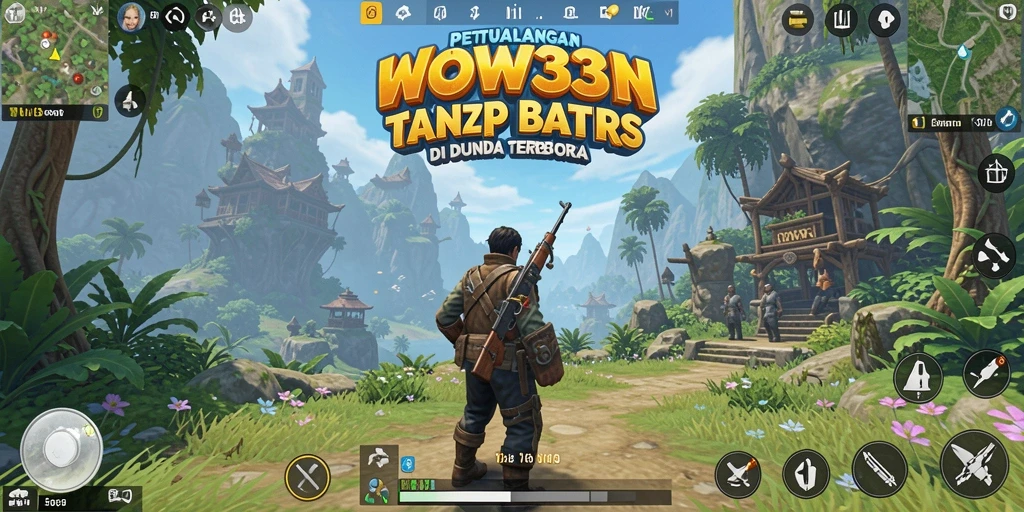 Gameplay WOW33 yang menampilkan eksplorasi dunia terbuka yang luas.